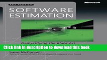 [Popular] E_Books Software Estimation: Demystifying the Black Art Full Online