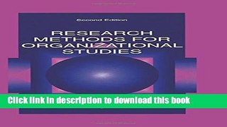 [Popular Books] Research Methods for Organizational Studies Free Online