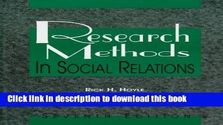 [Popular Books] Research Methods in Social Relations Free Online