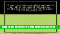 [Reading] Real estate salespeople in the United States, independent contractor or employee New