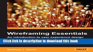 [Popular Books] Wireframing Essentials Free Online