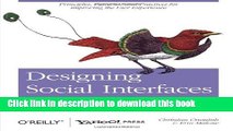 [Popular Books] Designing Social Interfaces: Principles, Patterns, and Practices for Improving the