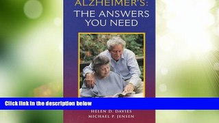 Big Deals  Alzheimers: The Answers You Need  Free Full Read Most Wanted