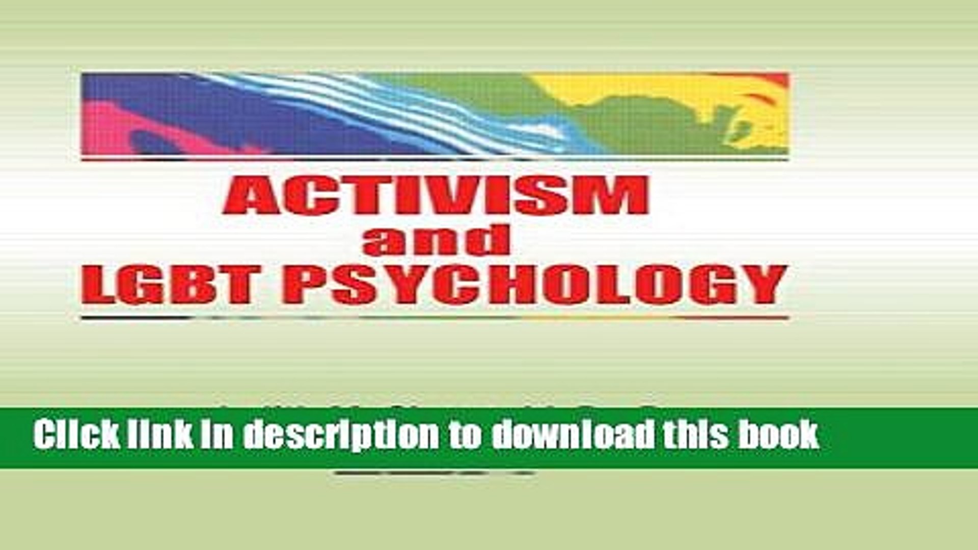 ⁣Ebook Activism and LGBT Psychology Full Download