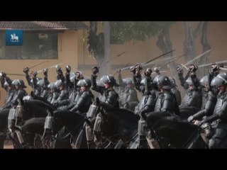 PM equipa cavalaria para conter protestos na Copa