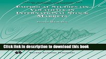Download Empirical Studies on Volatility in International Stock Markets (Dynamic Modeling and