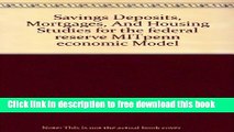 [Full] Savings deposits, mortgages, and housing;: Studies for the Federal Reserve-MIT-Penn
