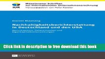 [Full] Nachhaltigkeitsberichterstattung in Deutschland und den USA: Berichtspraxis, Determinanten