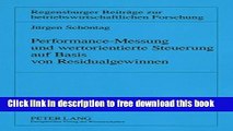 [Full] Performance-Messung und wertorientierte Steuerung auf Basis von Residualgewinnen Free New