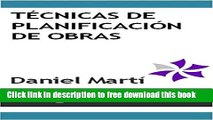 [Full] TÃ©cnicas de PlanificaciÃ³n de Obras (Spanish Edition) Online New