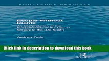 Ebook People Without Rights (Routledge Revivals): An Interpretation of the Fundamentals of the Law