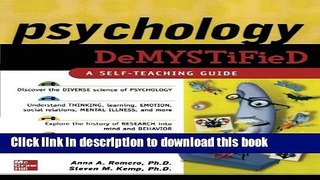 Ebook Psychology Demystified Full Download