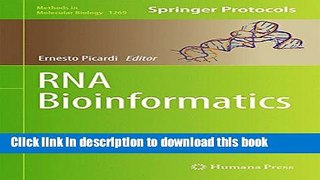 [PDF] RNA Bioinformatics [Free Books]