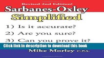 Ebook Sarbanes-Oxley Simplified Full Download