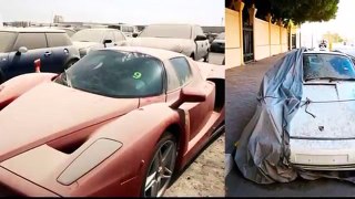 Autos de super lujo abandonados en Dubai
