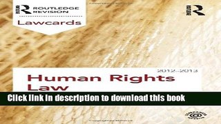 Ebook Human Rights Lawcards 2012-2013 Free Online