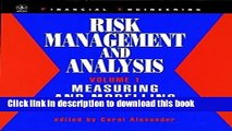 [PDF] Risk Management and Analysis, Measuring and Modelling Financial Risk (Volume 1) E-Book Online