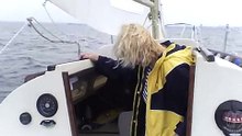 O'Day 22 "StarLyte" Sailing several miles off the coast of Cleveland