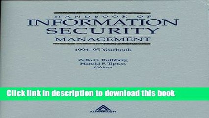 [PDF] Handbook of Information Security Management E-Book Free