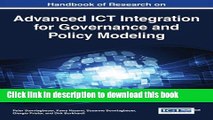 Books Handbook of Research on Advanced Ict Integration for Governance and Policy Modeling Free