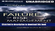 [PDF] The Failure of Risk Management: Why It s Broken and How to Fix It E-Book Free