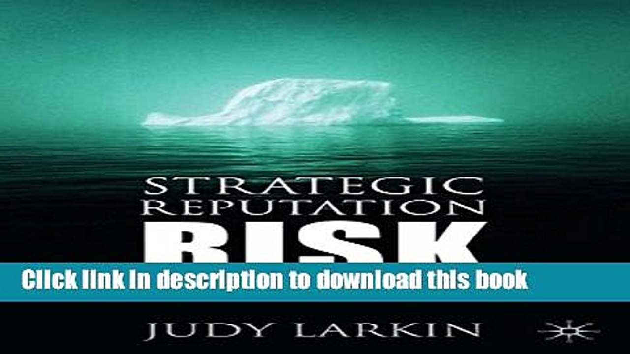 [PDF] Strategic Reputation Risk Management E-Book Free