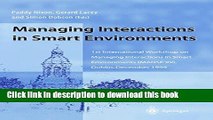 [Popular Books] Managing Interactions in Smart Environments: 1st International Workshop on