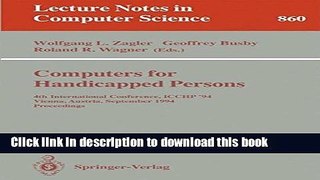 [Popular Books] Computers for Handicapped Persons: 4th International Conference, ICCHP  94,
