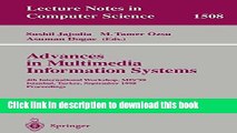 [Popular Books] Advances in Multimedia Information Systems: 4th International Workshop, MIS 98,