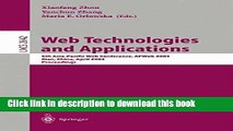 [Popular Books] Web Technologies and Applications: 5th Asia-Pacific Web Conference, APWeb 2003,