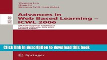 [Popular Books] Advances in Web Based Learning -- ICWL 2006: 5th International Conference, Penang,