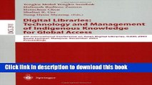 [Popular Books] Digital Libraries: Technology and Management of Indigenous Knowledge for Global