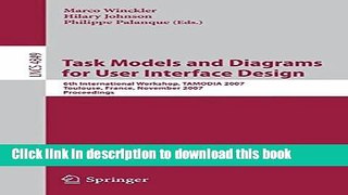 [Popular Books] Task Models and Diagrams for User Interface Design: 6th International Workshop,