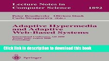 [Popular Books] Adaptive Hypermedia and Adaptive Web-Based Systems: International Conference, AH