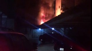 Fire in Kuwait mangaf