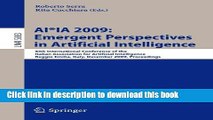 [Popular Books] AI*IA 2009: Emergent Perspectives in Artificial Intelligence: XIth International