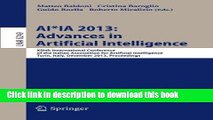 [Popular Books] AI*IA 2013: Advances in Artificial Intelligence: XIIIth International Conference
