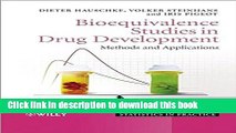[PDF] Bioequivalence Studies in Drug Development: Methods and Applications Free Online