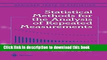 [Popular Books] Statistical Methods for the Analysis of Repeated Measurements (Springer Texts in