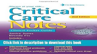 [Read PDF] Critical Care Notes: Clinical Pocket Guide Ebook Free