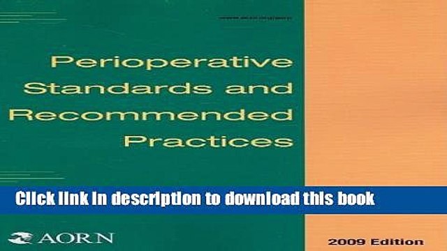 [PDF] Perioperative Standards and Recommended Practices Book Online