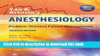 [Fresh] Yao and Artusio s Anesthesiology: Problem-Oriented Patient Management Online Ebook