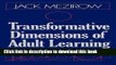 [Fresh] Transformative Dimensions of Adult Learning New Ebook