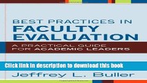 [Popular Books] Best Practices in Faculty Evaluation: A Practical Guide for Academic Leaders Free