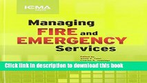 [Popular] Books Managing Fire and Emergency Services (Icma Green Book) Free Online
