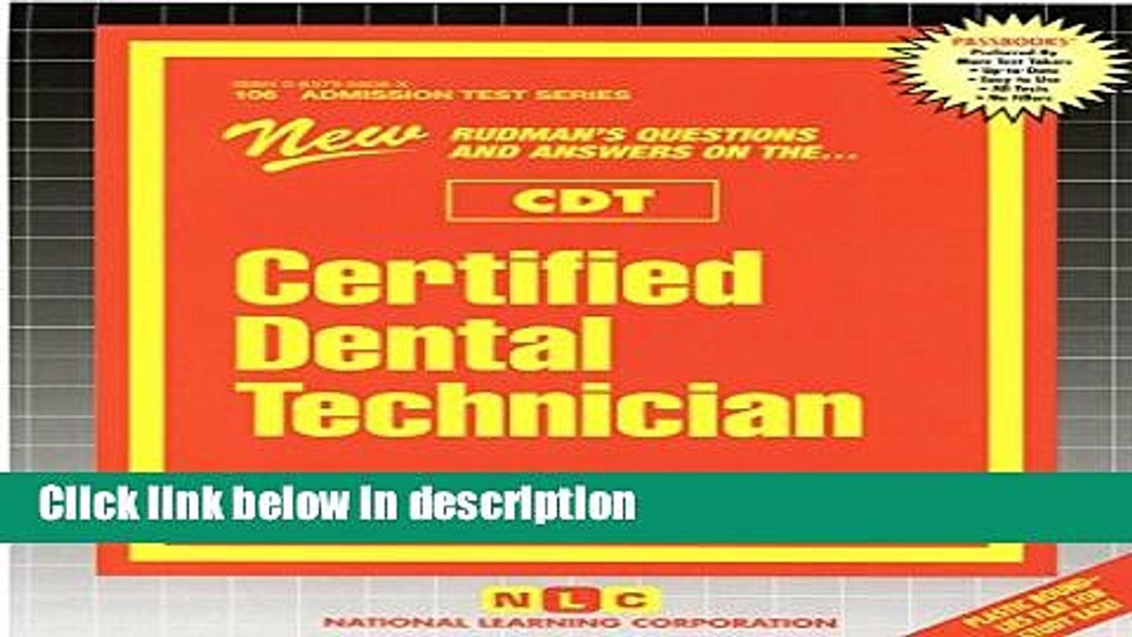 Download Certified Dental Technician(CDT) Full Online