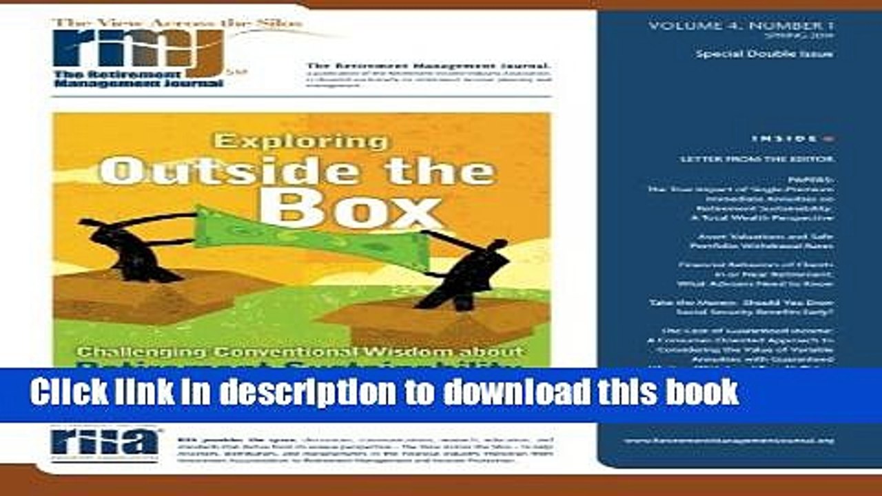 [Read PDF] The Retirement Management Journal: Vol. 4, No. 1, Special Double Issue (Volume 4)
