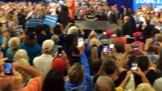 Hillary Clinton arrives at jobs rally in St. Petersburg