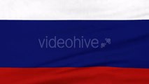 National Flag Of Russia Flying On The Wind  - Motion graphics element from Videohive