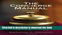 [Read PDF] The Concierge Manual: A Step-by-Step Guide to Starting Your Own Concierge Service or